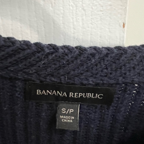 Blue beaded banana republic sweater shirt - Picture 2 of 3